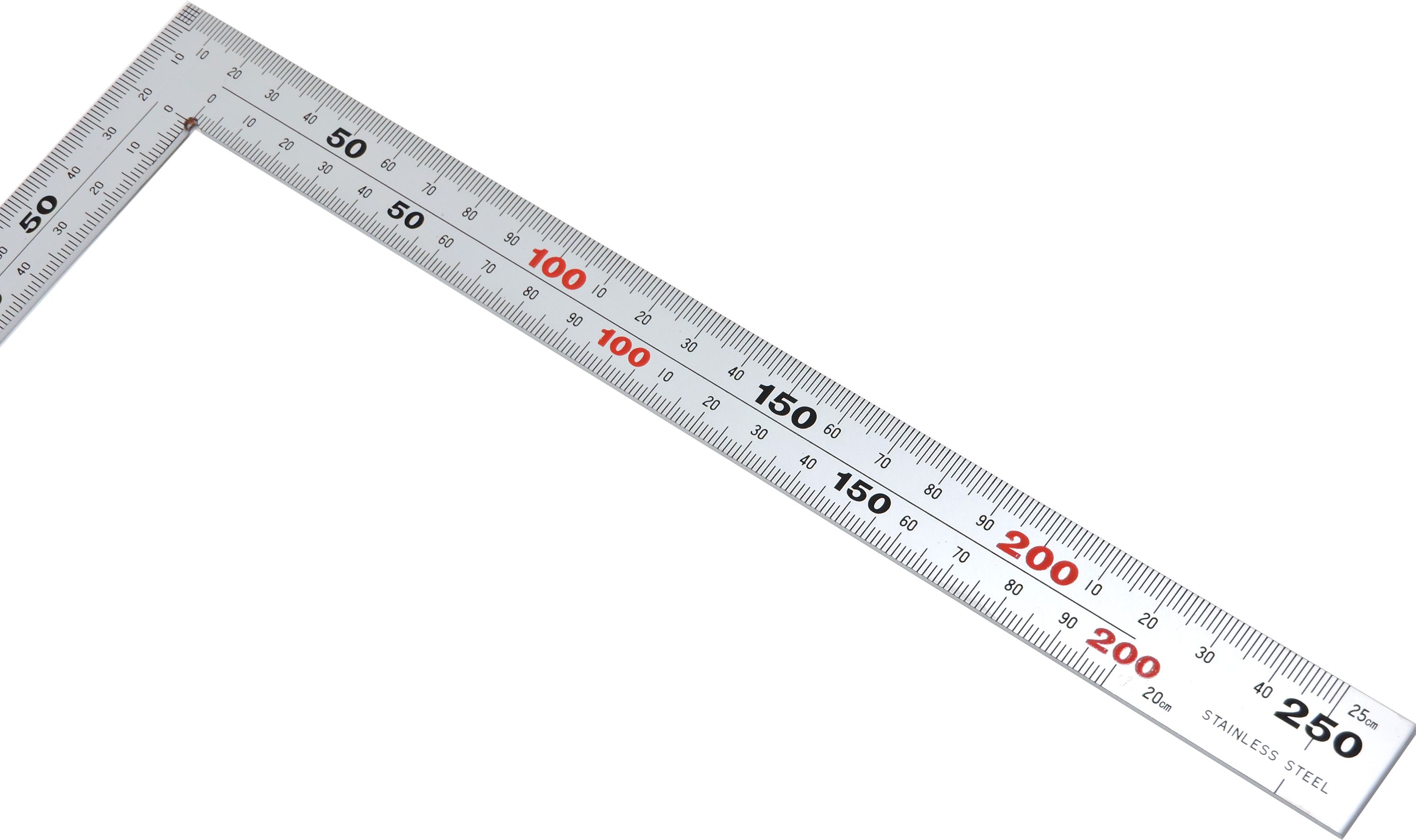 FAMEX 12561 Shinwa Zimmermannswinkel 50x25 cm – 8 Skalen 32589