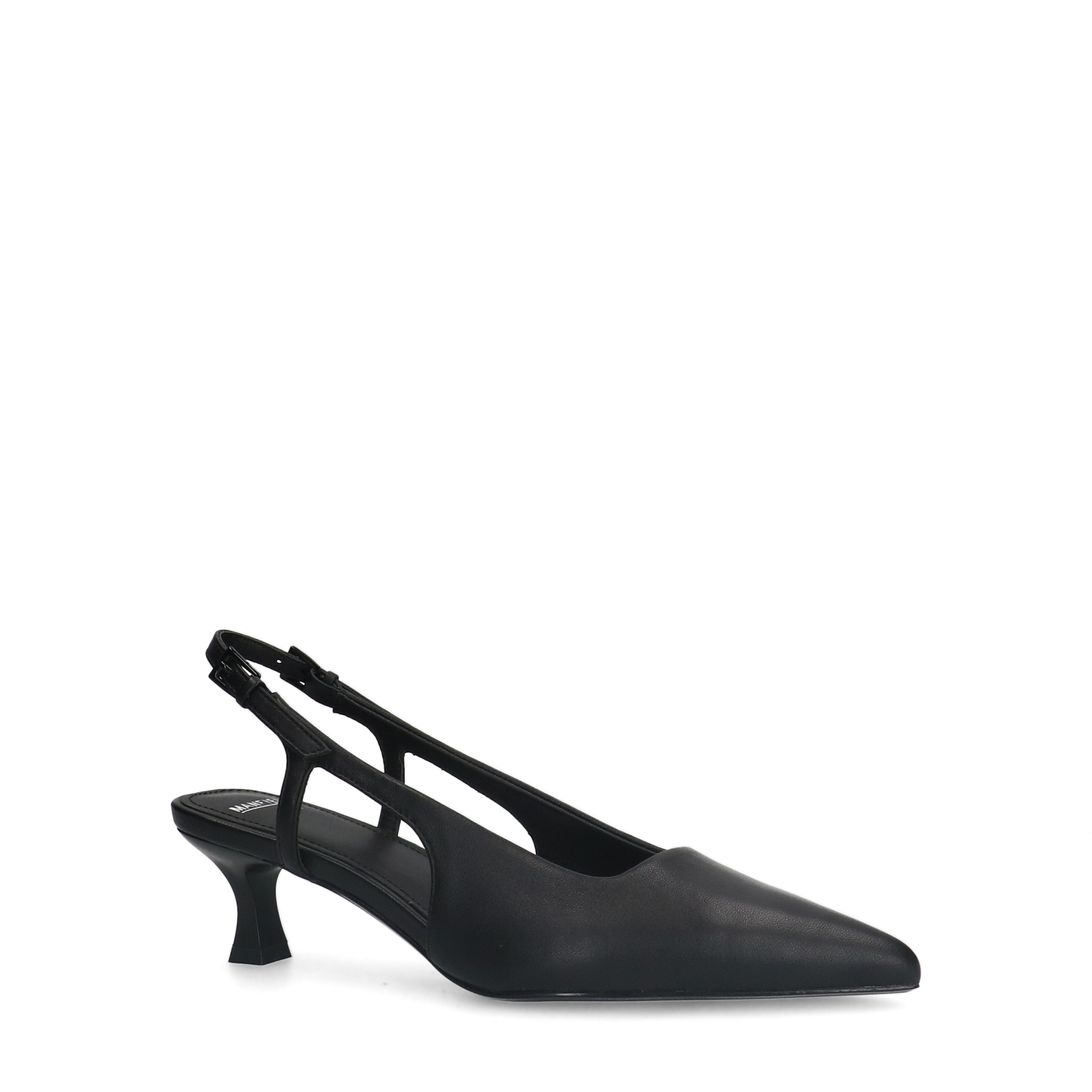 Zwarte leren slingback pumps