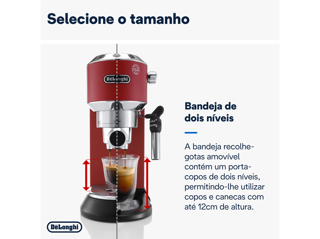MÁQUINA DE CAFÉ EXPRESSO MANUAL DELONGHI EC685.R DEDICA STYLE