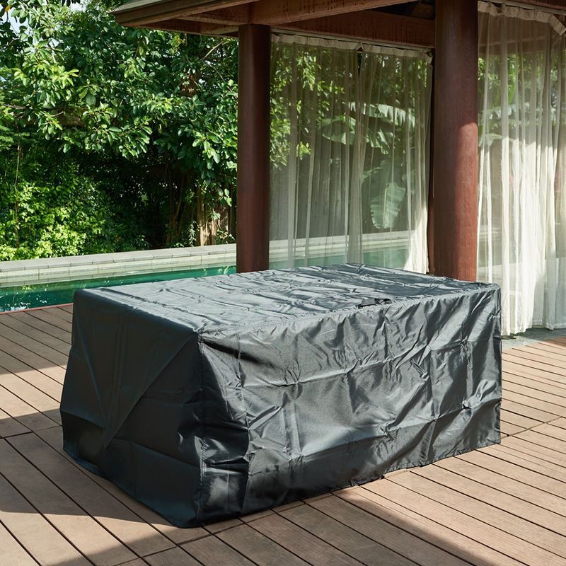 Ensemble repas de jardin sarno 6 places en bois d'eucalyptus fsc 160 cm avec housse de protection