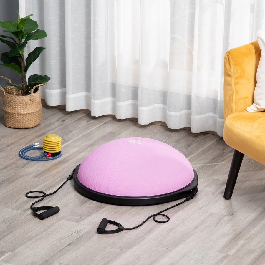 HOMCOM Balanceball mit Gummiseil violett