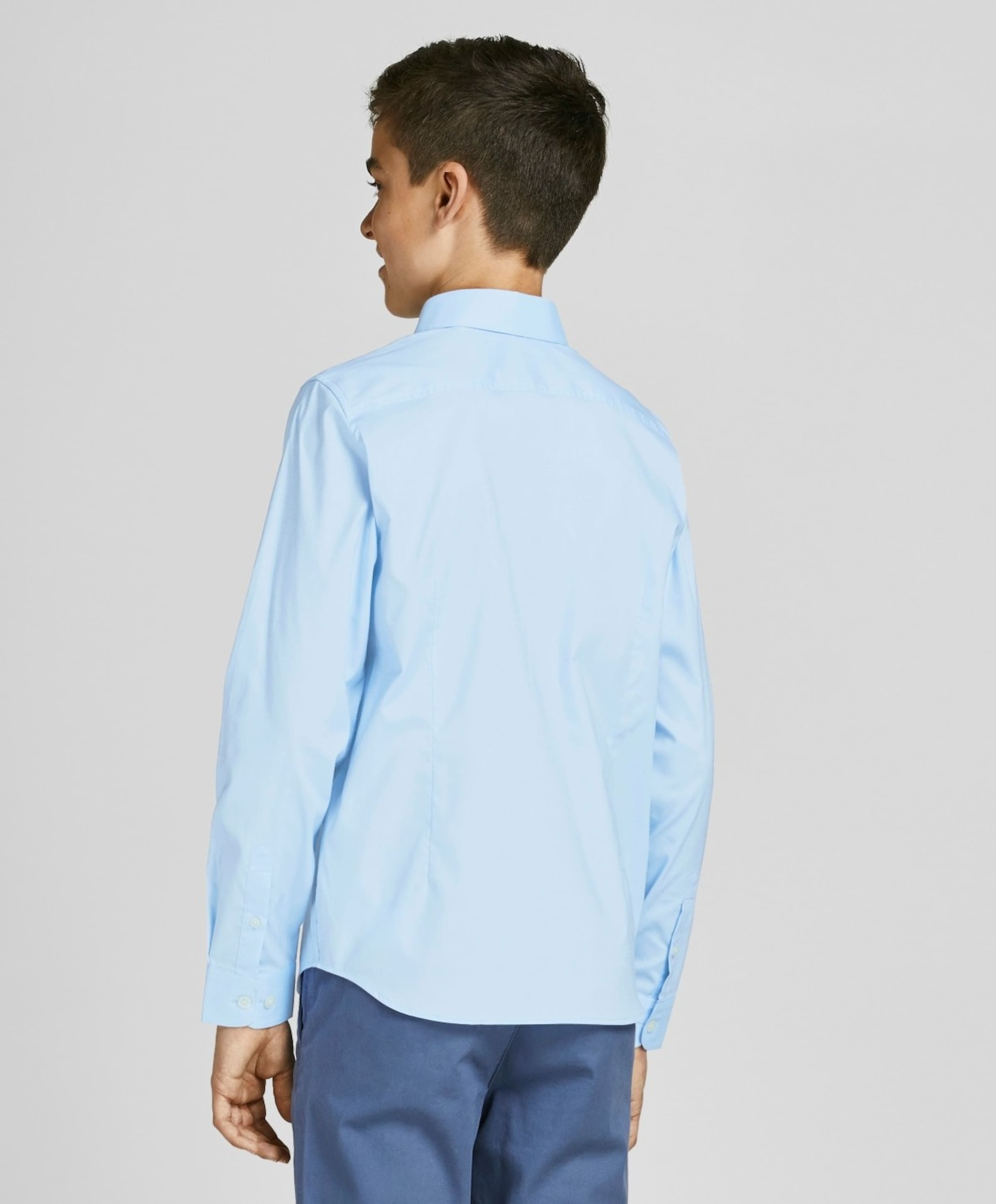 Jack & Jones Jongens overhemd lange mouw blauw