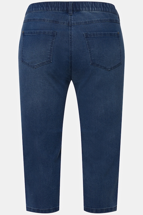 Capri Jeans Sarah, schmale 5-Pocket-Form, Saumschlitz