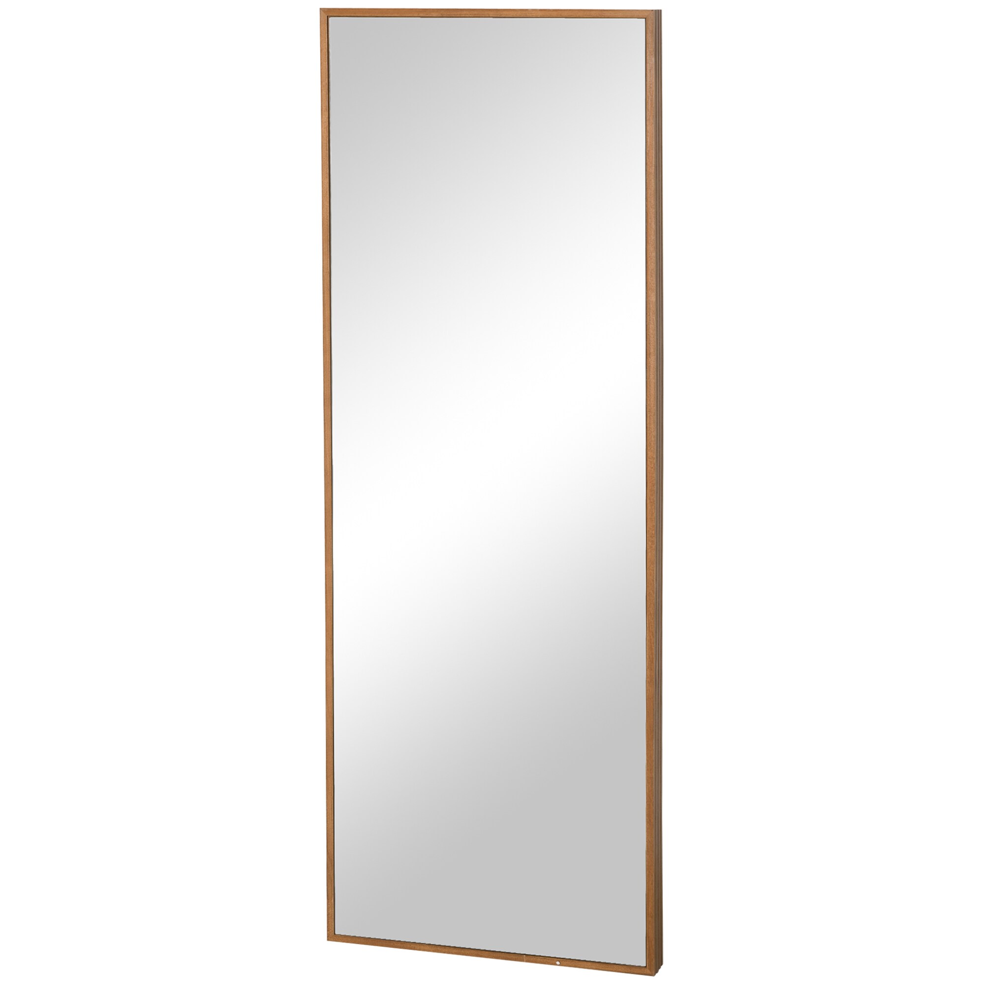 HOMCOM Wandspiegel mit Holzrahmen natur 45L x 4,8B x 125H cm