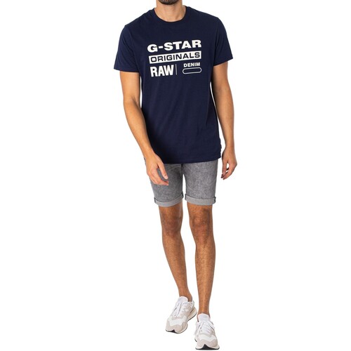 G-Star Raw - Shorts Vaqueros Ajustados Dahlia Gris