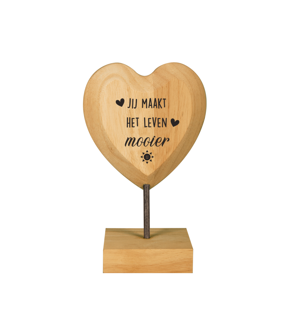 Houten Hart Jij Maakt Het Leven Mooier