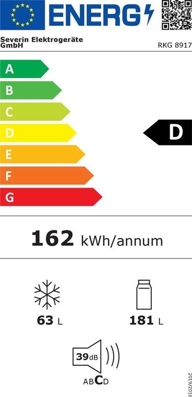 Severin - RKG 8917 - Koel-vriescombinatie - Rood - Retro - 244 Liter
