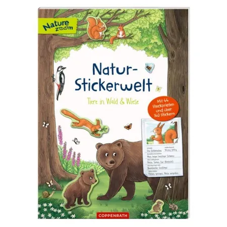 Coppenrath Verlag Natur-Stickerwelt: Tiere in Wald & Wiese (Nature Zoom)