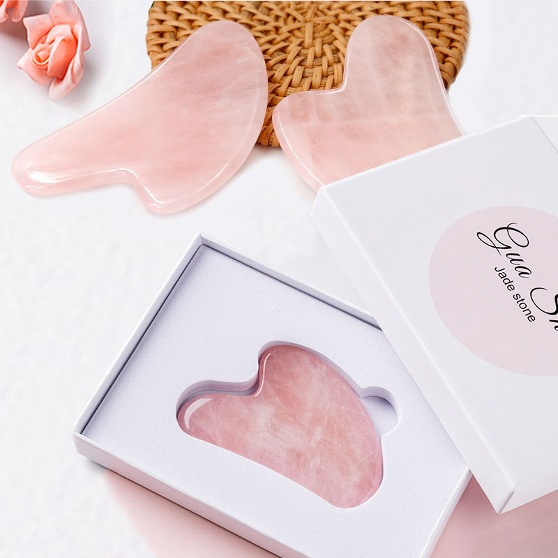 Gua Sha Kristall Stein Gesichts Massage Schaber - Rosa