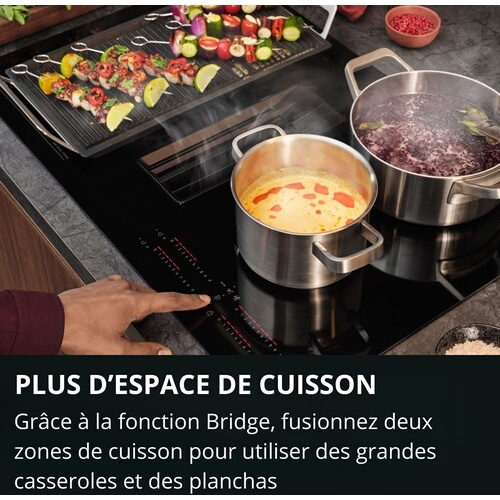Plaque de cuisson avec hotte intégrée Aeg TH84CB03FZ SaphirMatt