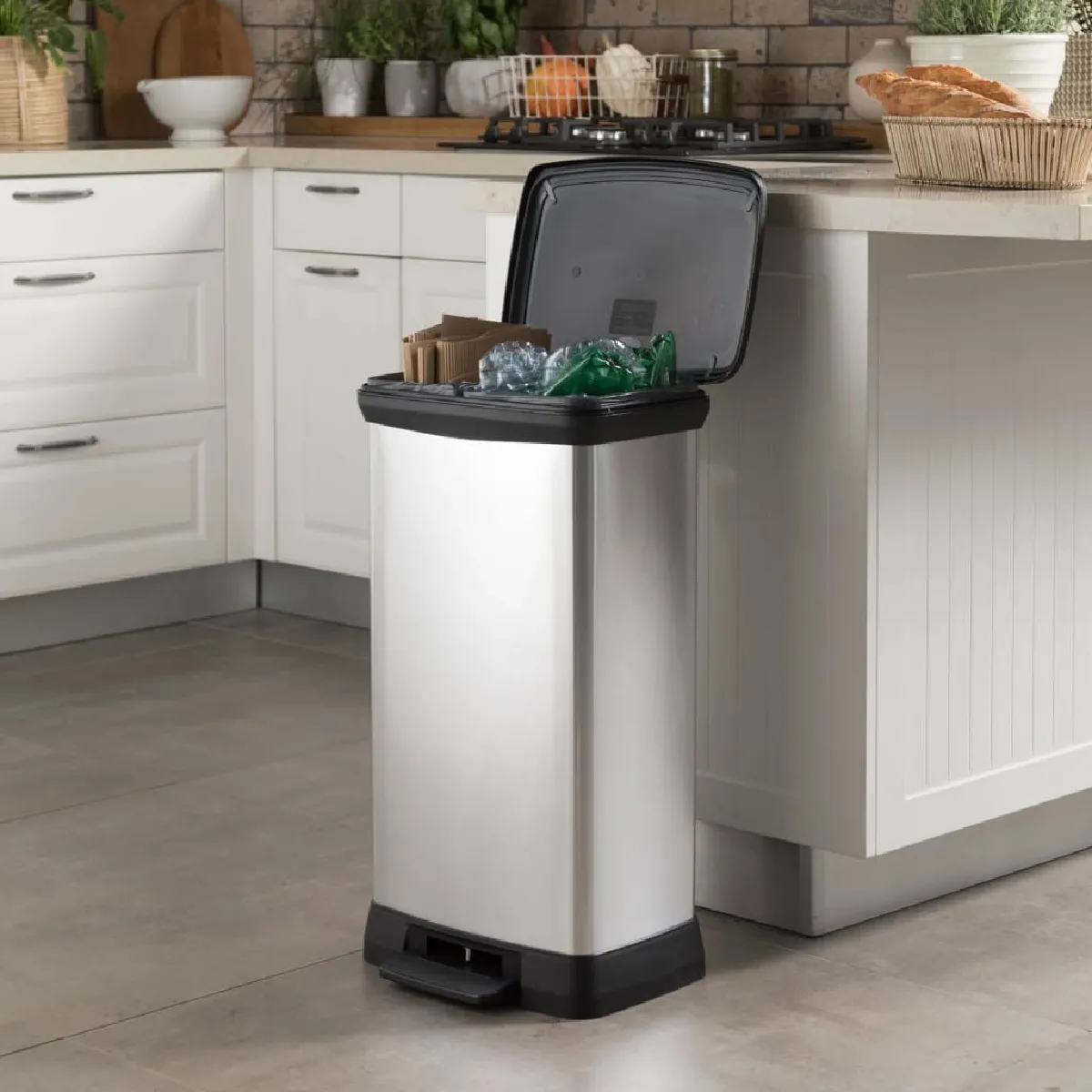 Curver Deco 23L + 23L Argenté