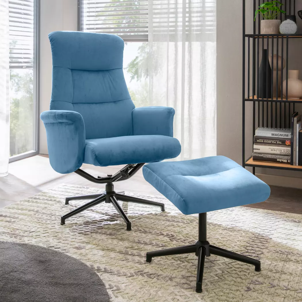 Sessel mit Hocker Roger