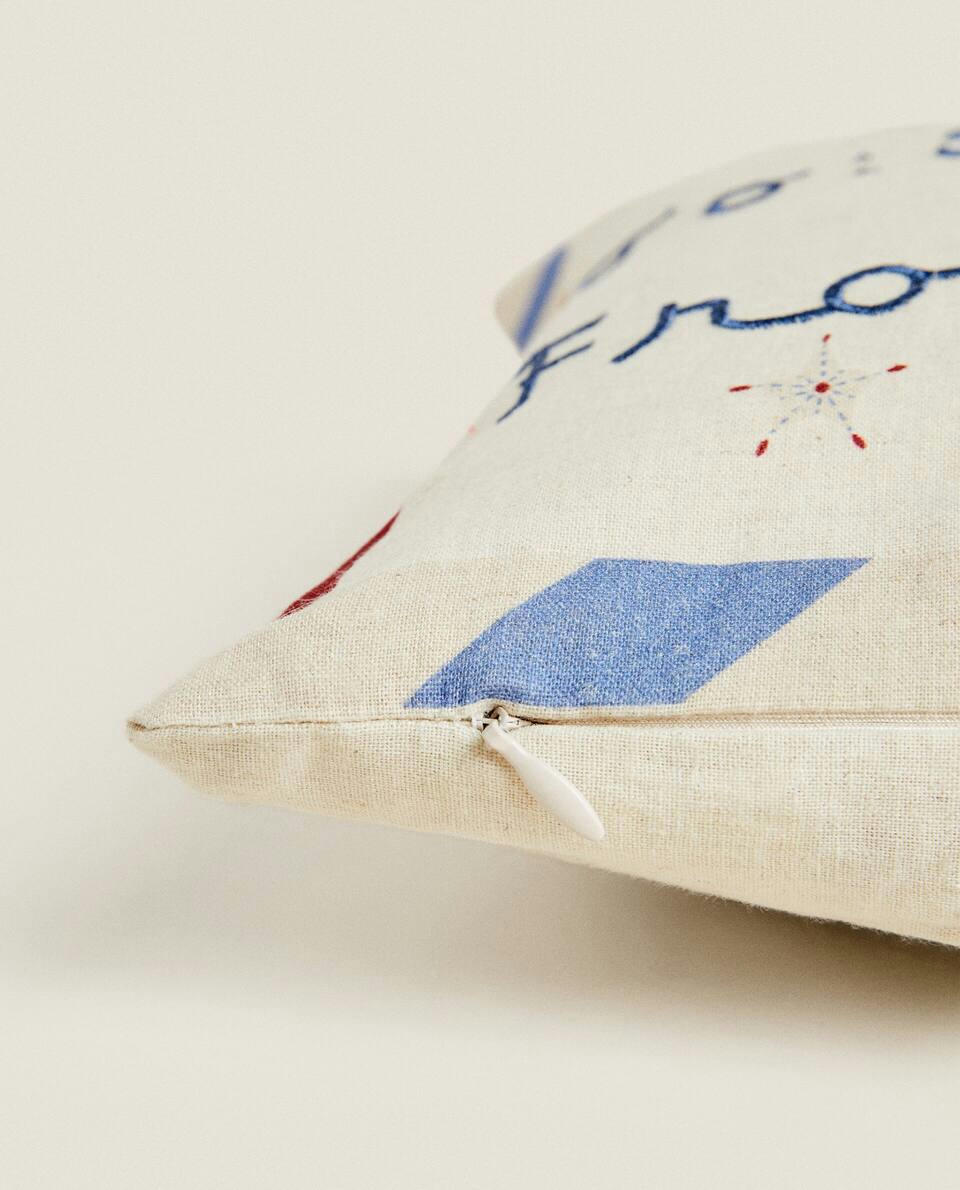 CAPA DE ALMOFADA INFANTIL COM CARTA DE NATAL PARA O PAPAI