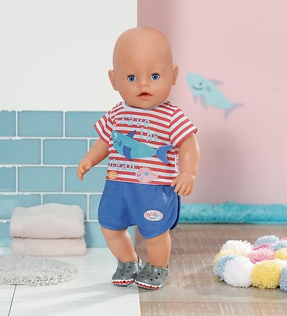 Baby Born Dukket?j - Pyjamas m. Sko - Blå