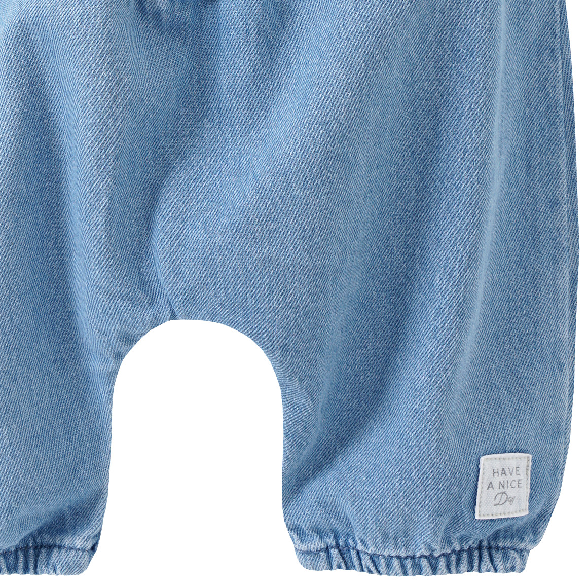 Topomini Pure Collection Newborn Overall in Denim-Optik blau