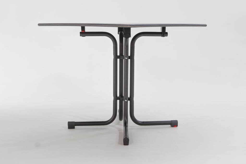 Gardissimo Boulevard Klapptisch HPL Dark Slate 80 x 80 cm, Gartentisch, wetterfest, platzsparend klappbar, mit Niveauausgleich, Schiefer-Optik, anthrazit XE3233359