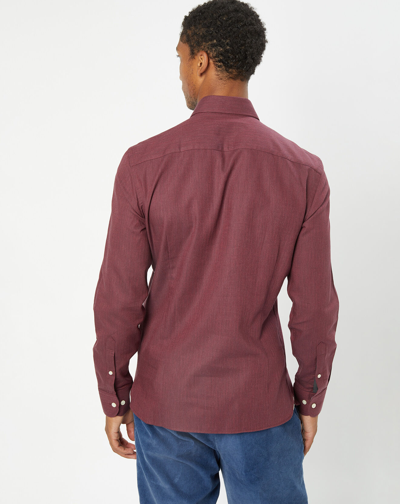 Hackett London Chemise Slim Fit en Flanelle à imprimé Chevron rouge foncé