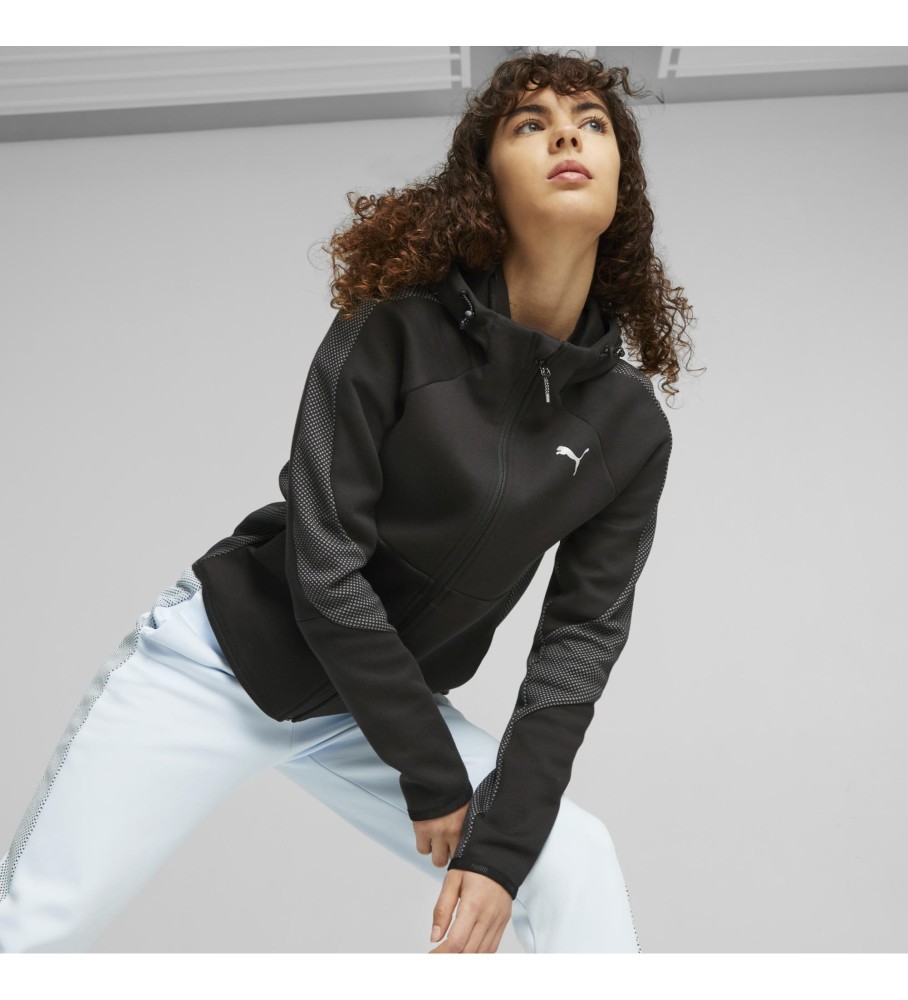 Moletom Puma Evostripe com zíper, preto