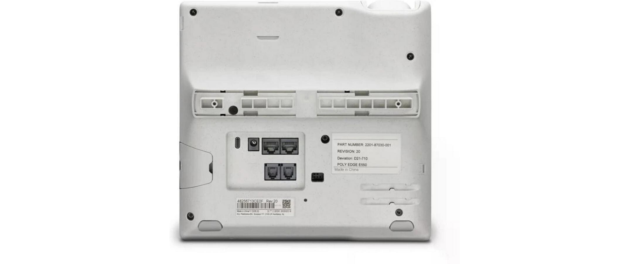 Tischtelefon Poly Edge E550 Grau/Schwarz/Weiss<br>Festnetztelefon der Spitzenklasse für Führungskräfte