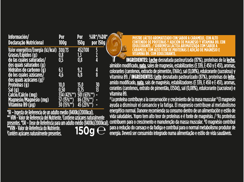 PUDIM YOPRO CARAMELO 150G