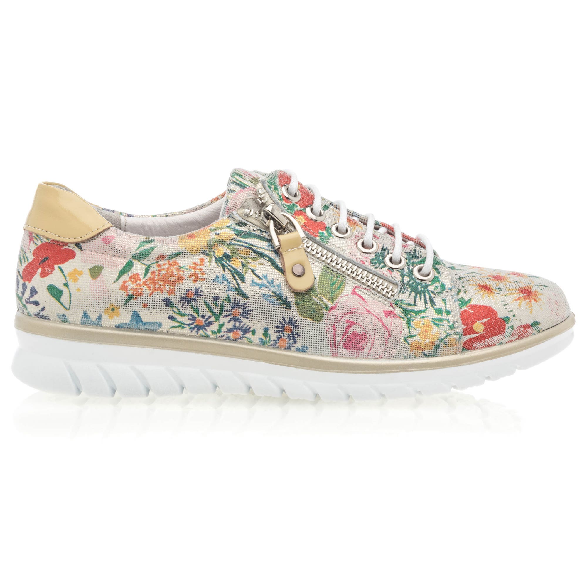 Baskets basses Femme en cuir multicolore
