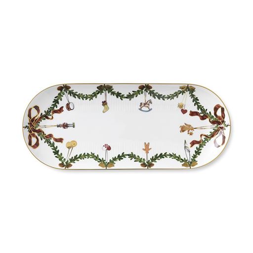 Royal Copenhagen Stjerne Riflet Jul Serveringsfad, 16x39 cm