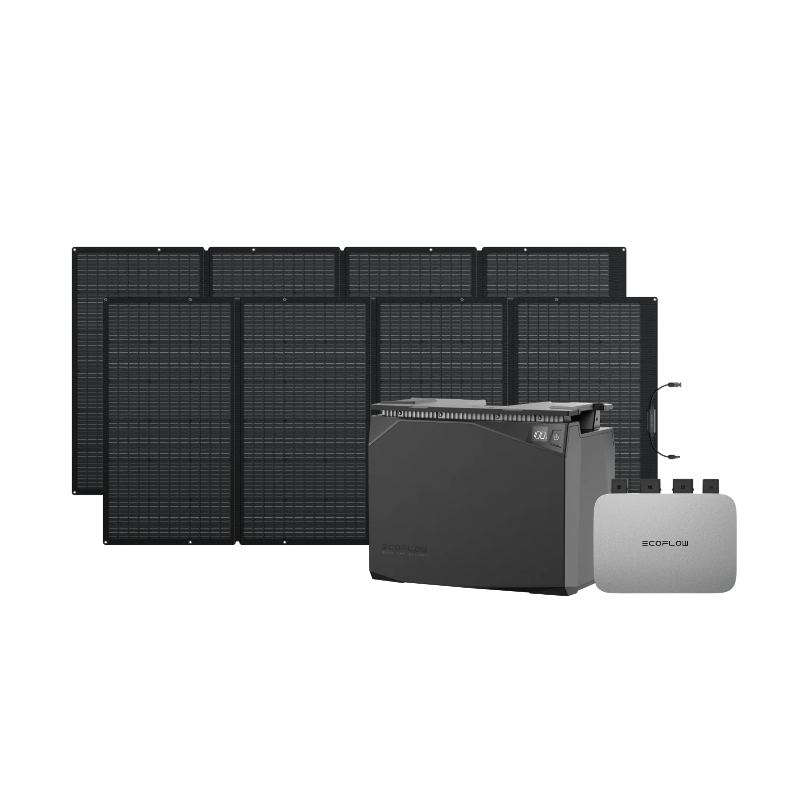 EcoFlow PowerStream Balkonkraftwerk 2 kWh\/5 kWh wasserfeste Batterieserie 800 W