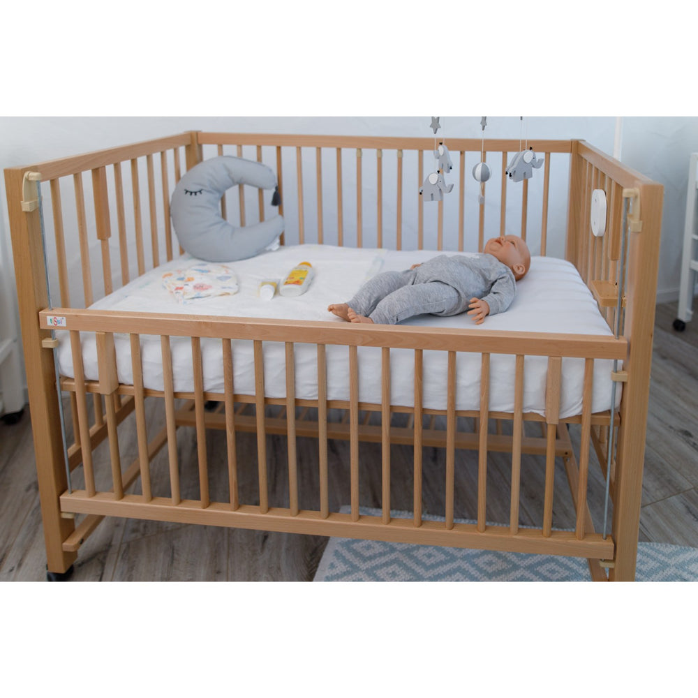Køb tiSsi® Nature Hajo Bedside Crib Massiv Bøg