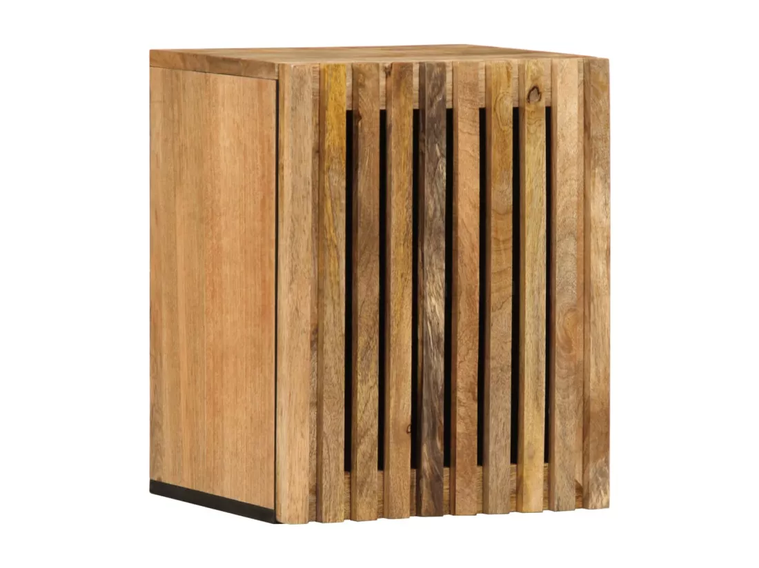Armoire murale de salle de bain 38x34x48cm manguier massif brut