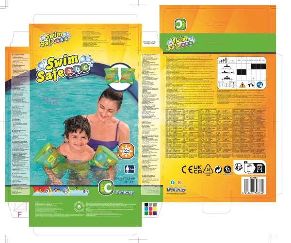 Bestway 32183 / 23, Svømmearmbånd, Dreng/Pige, Stof, Forskellige farver