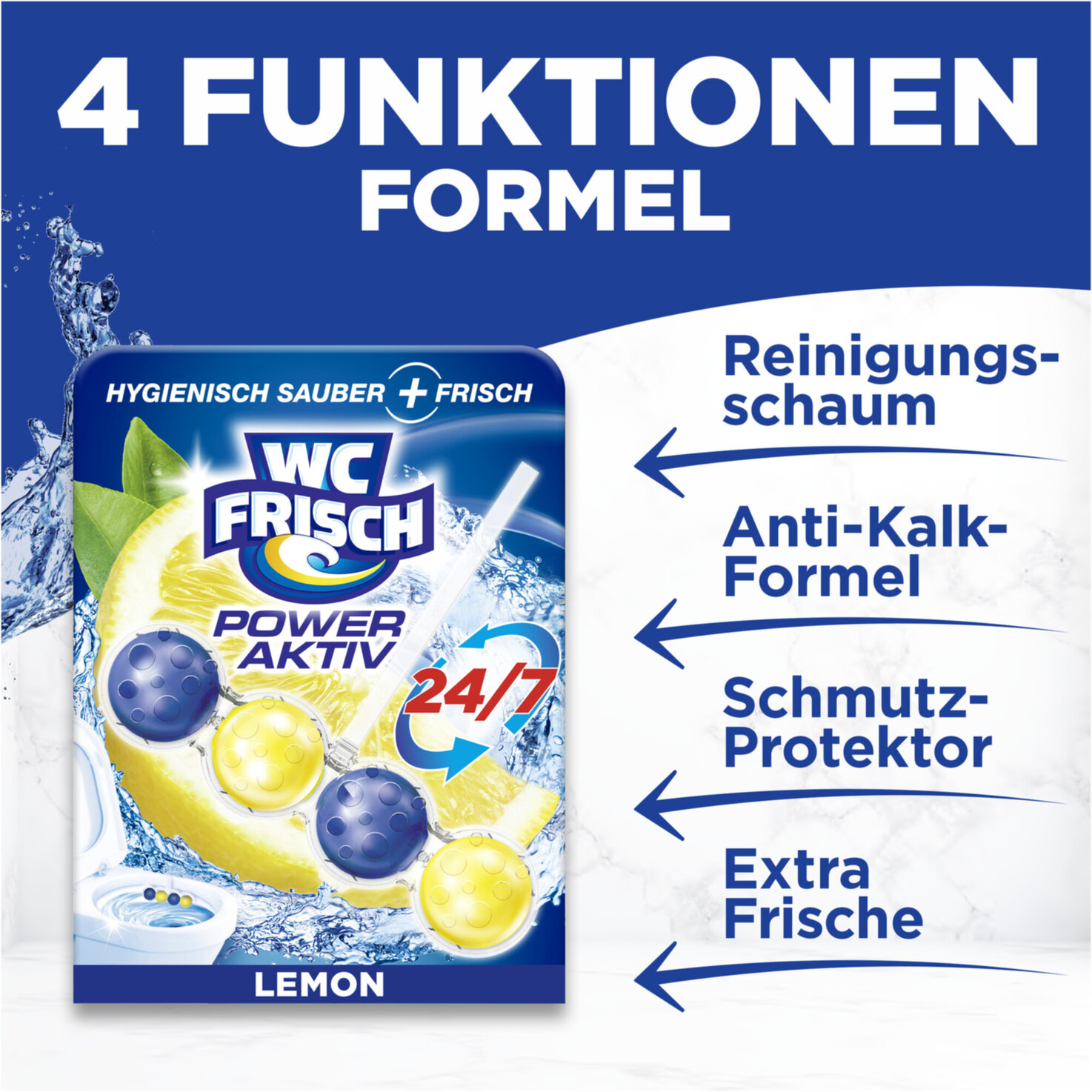 WC Frisch Kraft Aktiv Lemon 3x50g