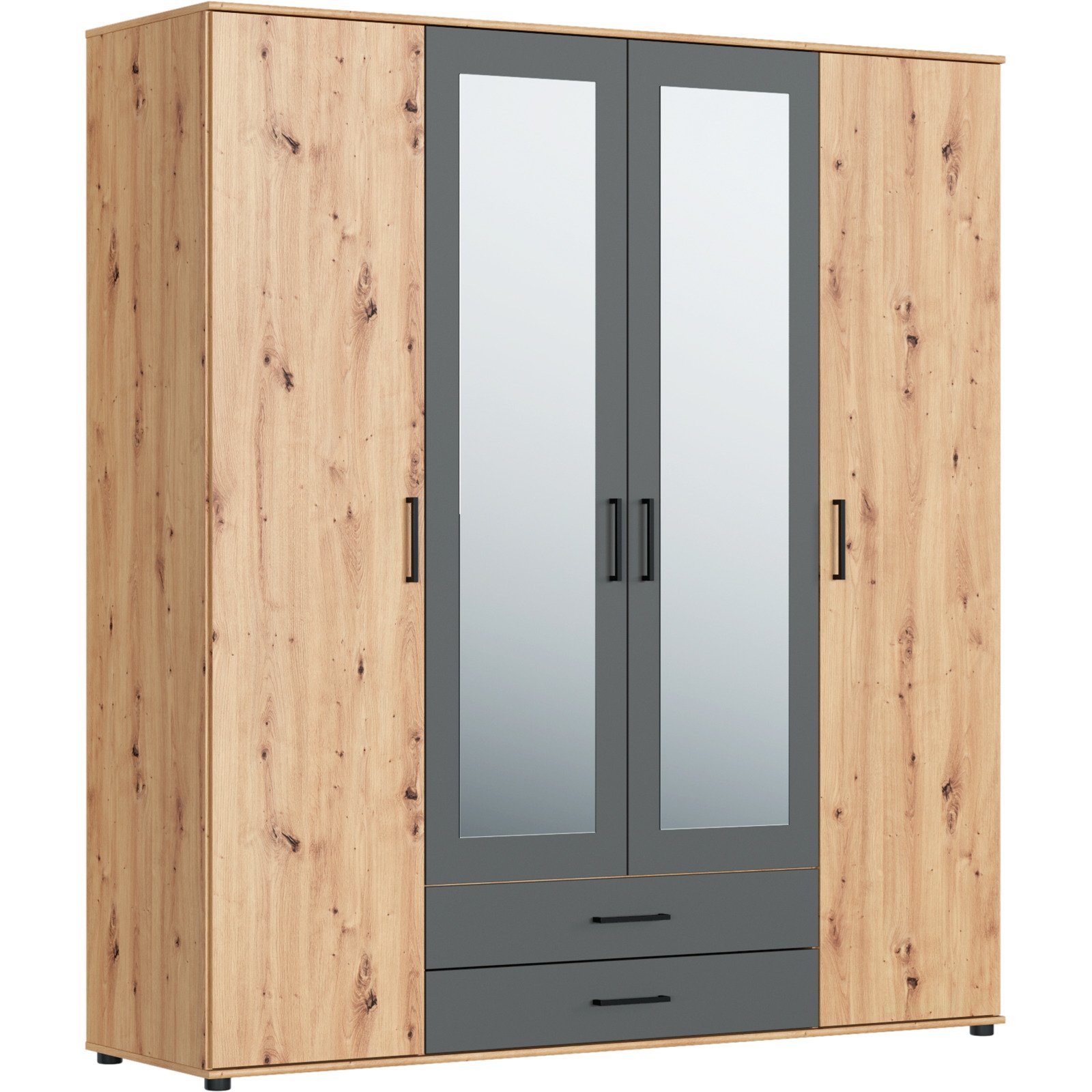Schrank Bianca II, 4-türig, 182 x 201 cm artisan