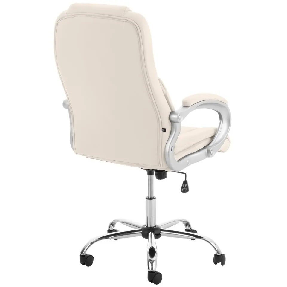 CLP Bureaustoel Apoll XL chroom Frame - Kunstleer - creme