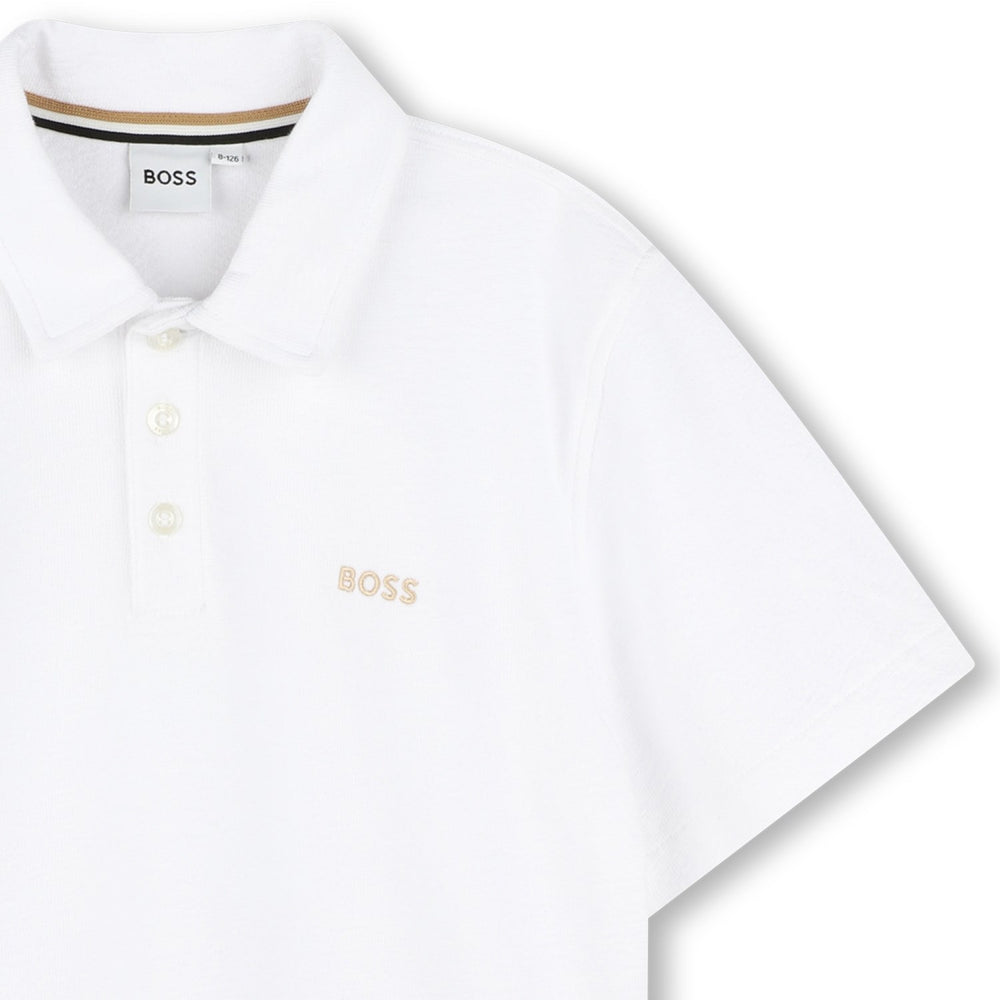 Køb Hugo Boss White Short Sleeved Polo