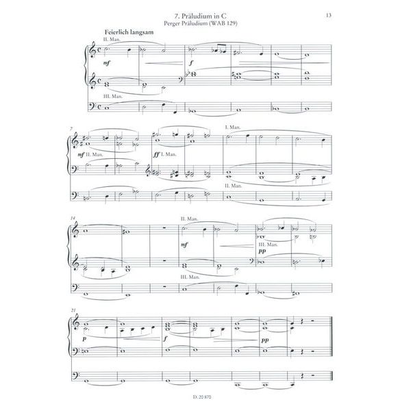 Doblinger Musikverlag Anton Bruckner für Orgel