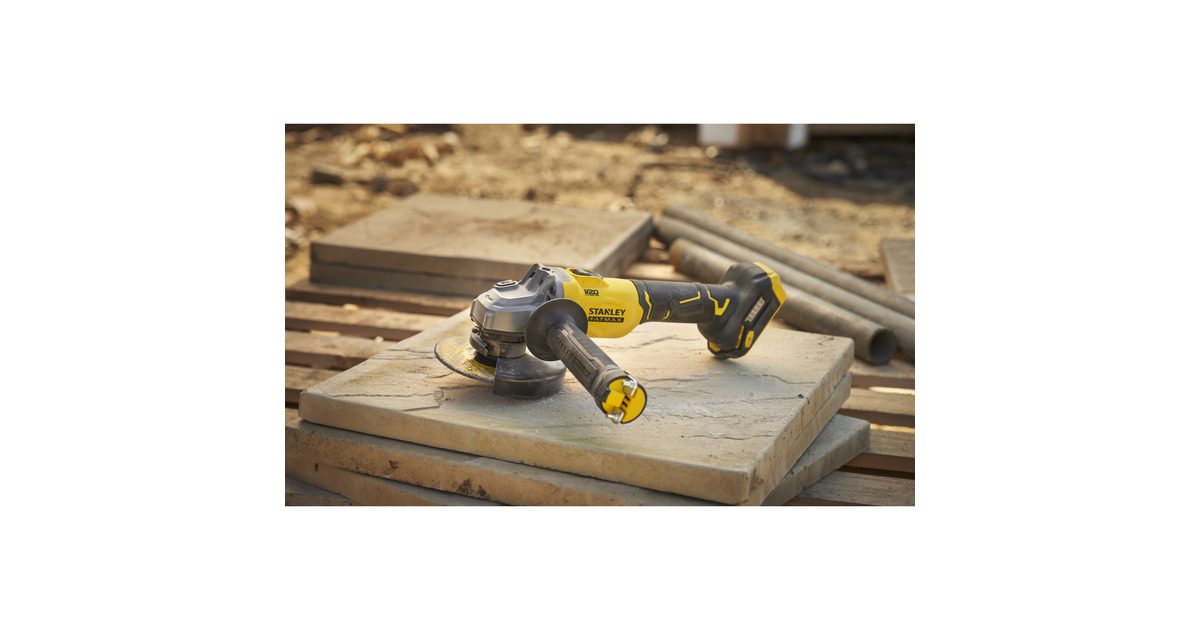 StanleyFATMAX V20 18V Haakse slijper 125mm  (Zwart/geel, Accu en oplader niet inbegrepen)