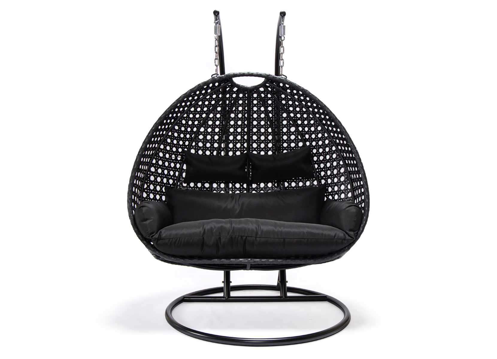 Home Deluxe TWIN Polyrattan-Hängesessel für 2 Personen Schwarz
