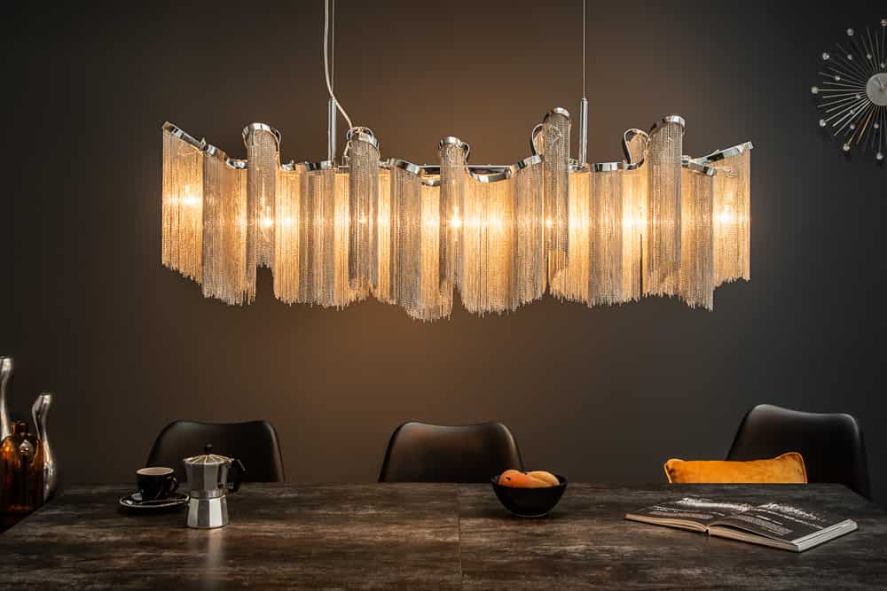 Extravagante Hängeleuchte ROYAL 120cm silber Hängelampe