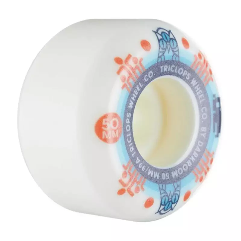 Roues skate DARKROOM (x4) Triclops Segment Blanc 99A 50mm