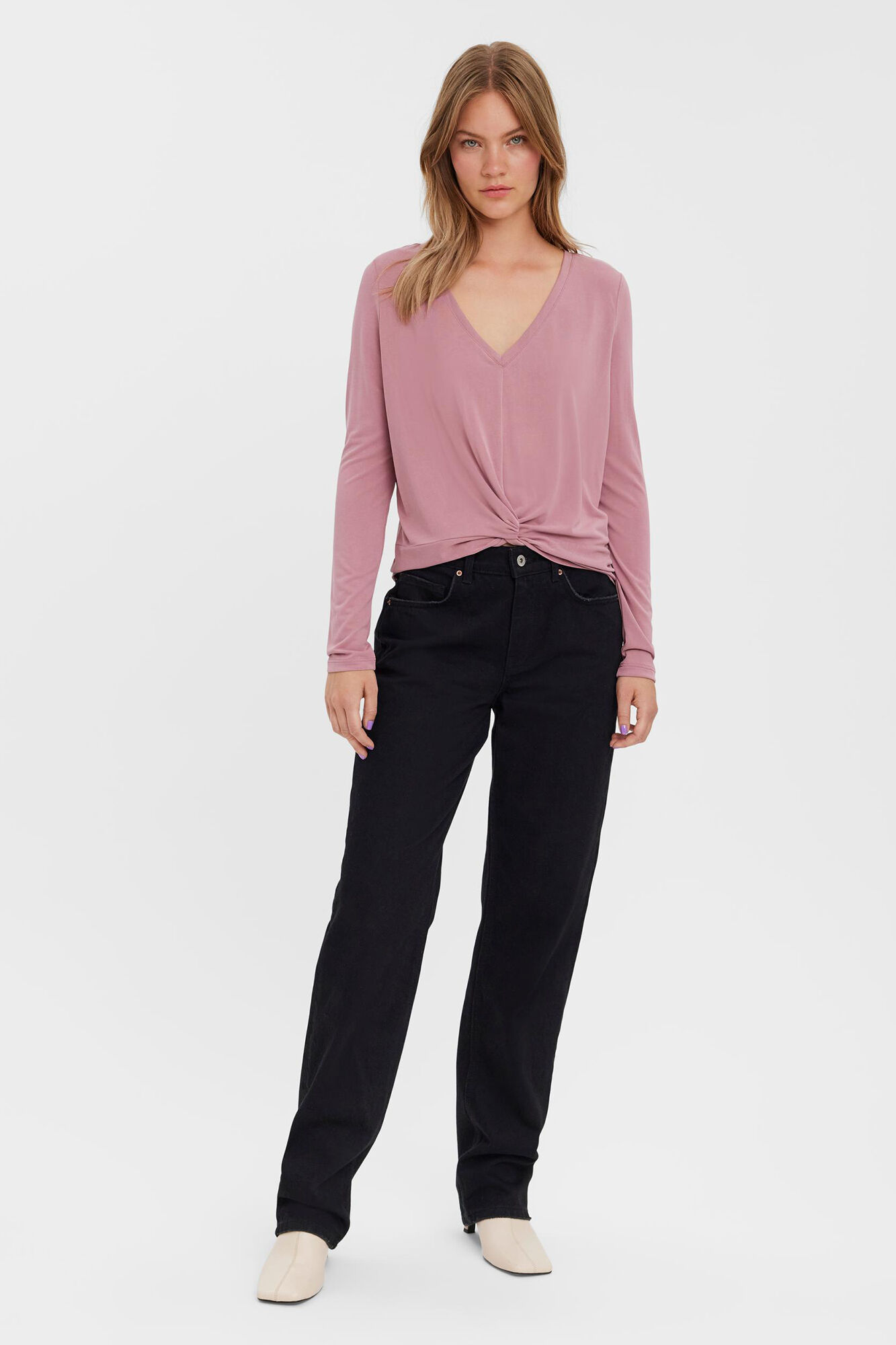 Blusa de manga comprida em TENCEL - Lilás