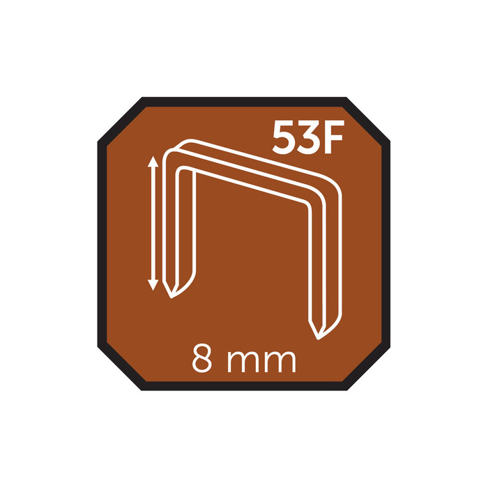 Hæfteklammer 8 mm nr. 53F 2000 stk. - Probuilder