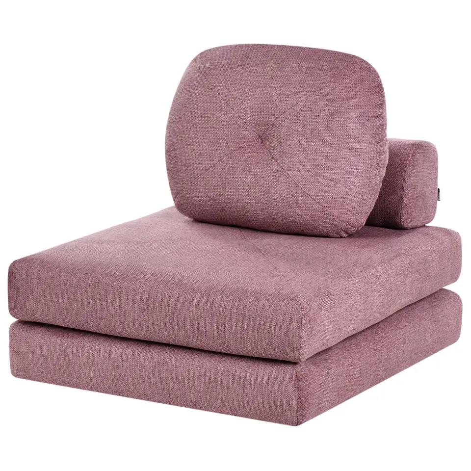 OLDEN - Slaapbank - Roze - Stof
