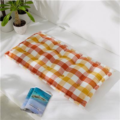 Futon déco motif madras - BECQUET CRÉATION
