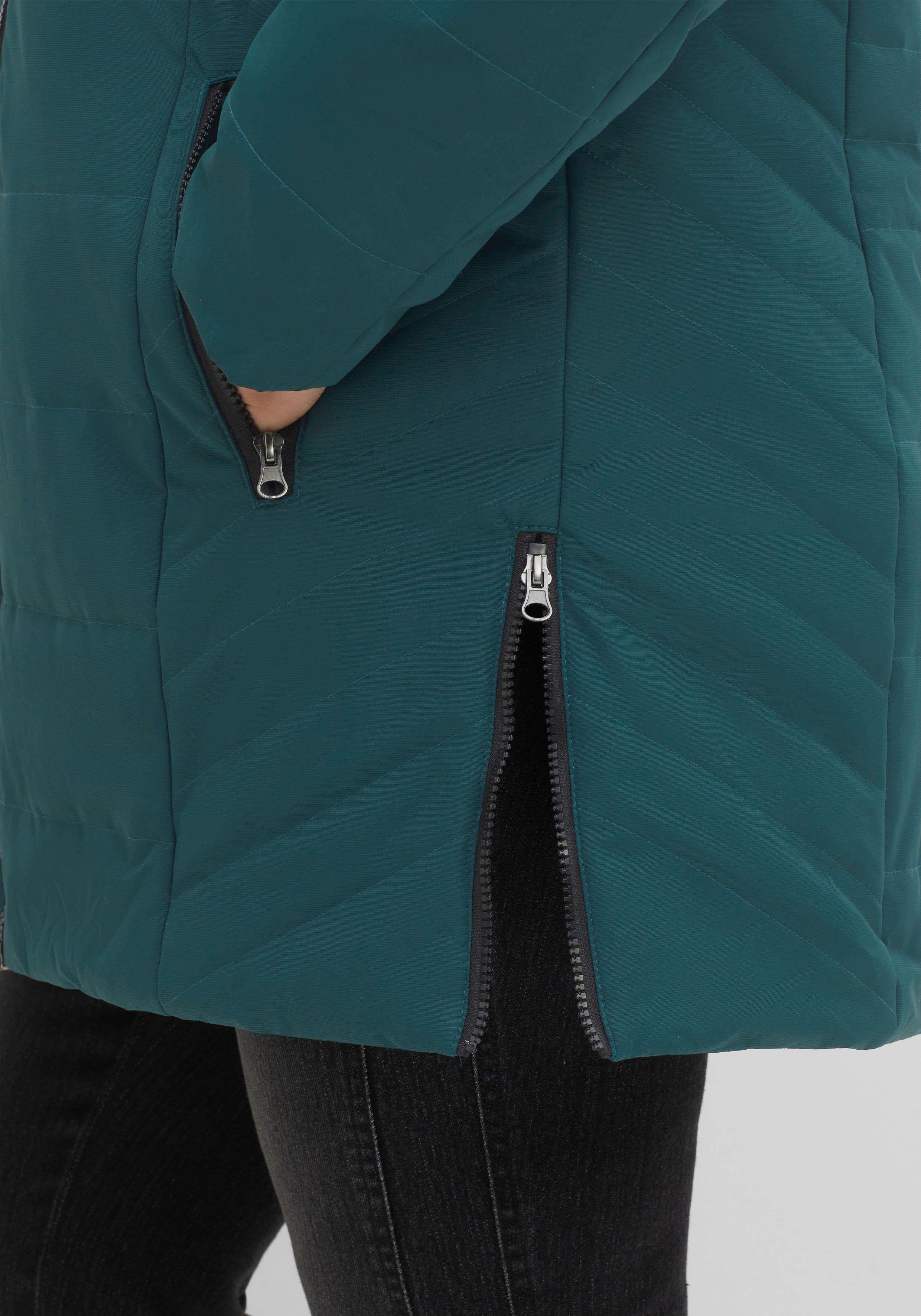 Steppjacke mit Kapuze und 2-Wege-Zipper