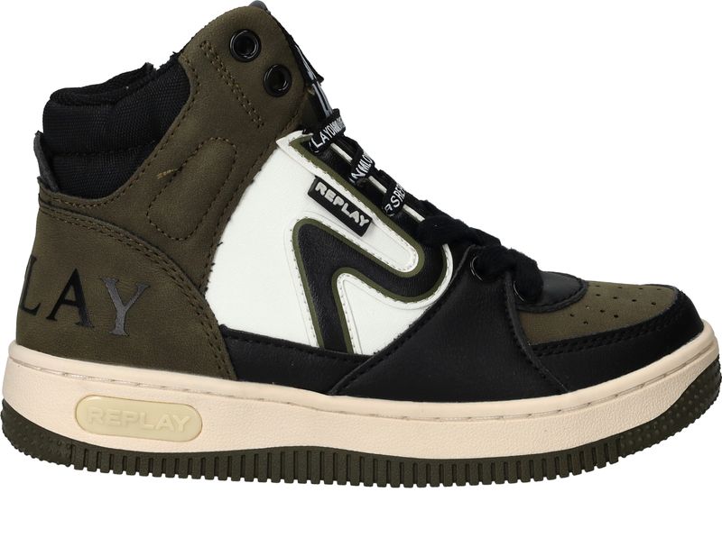 Replay Epic Jr MID 4 Sneakers Groen Jongens