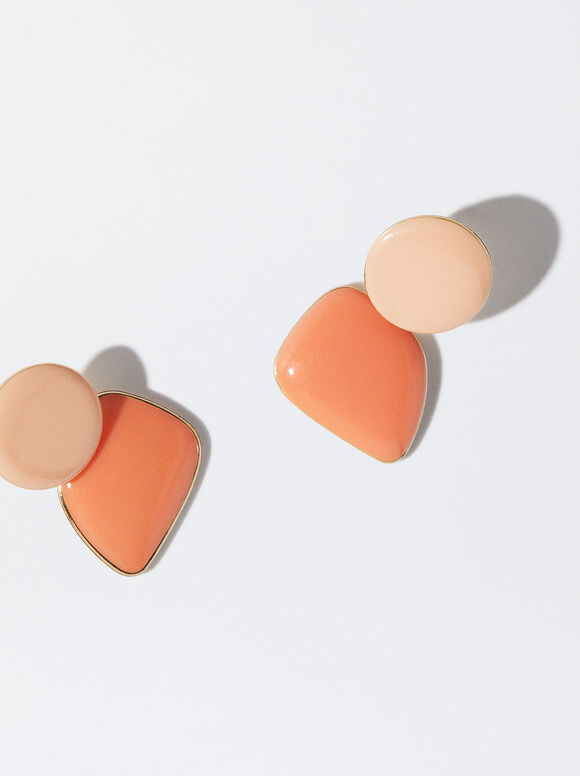 Brincos de esmalte - Laranja