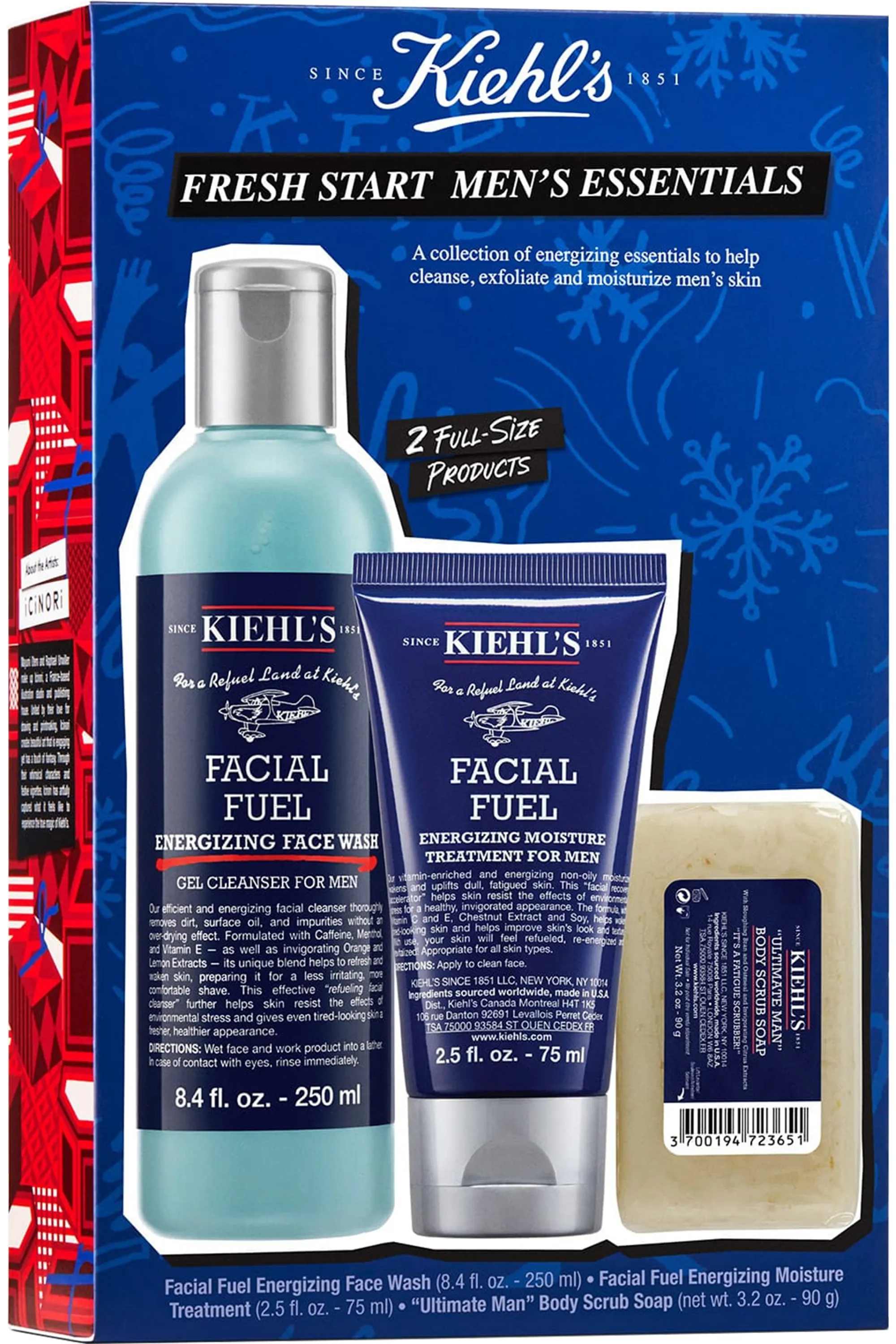 Kiehl's Coffret soin visage Fresh Start Men’s Essentials