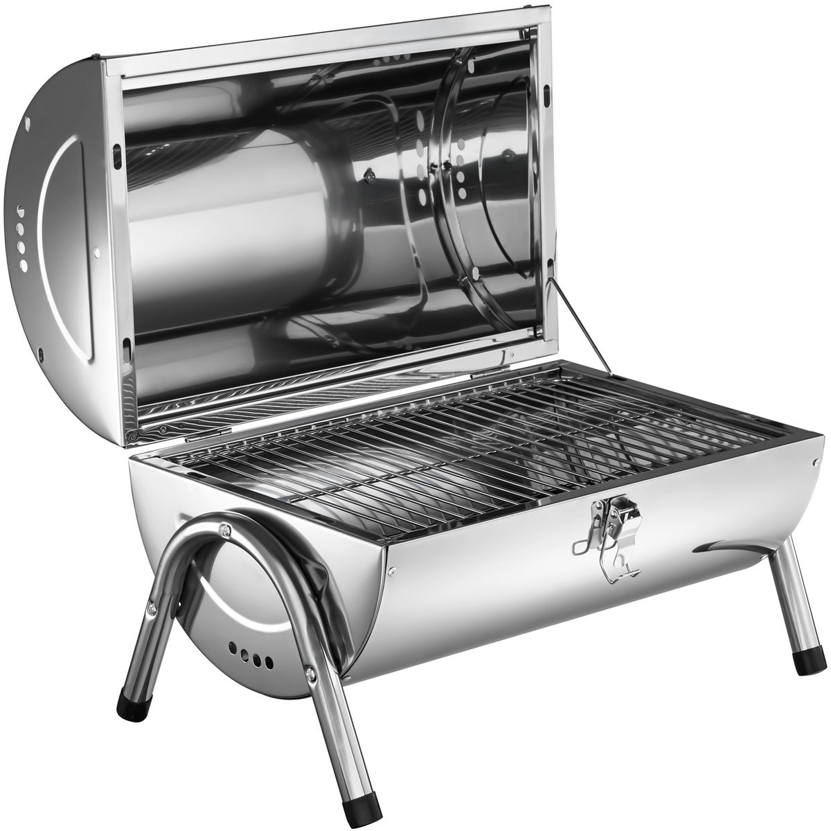 tectake opvouwbare grill met dubbel grilloppervlak 42 x 25 x 35 cm