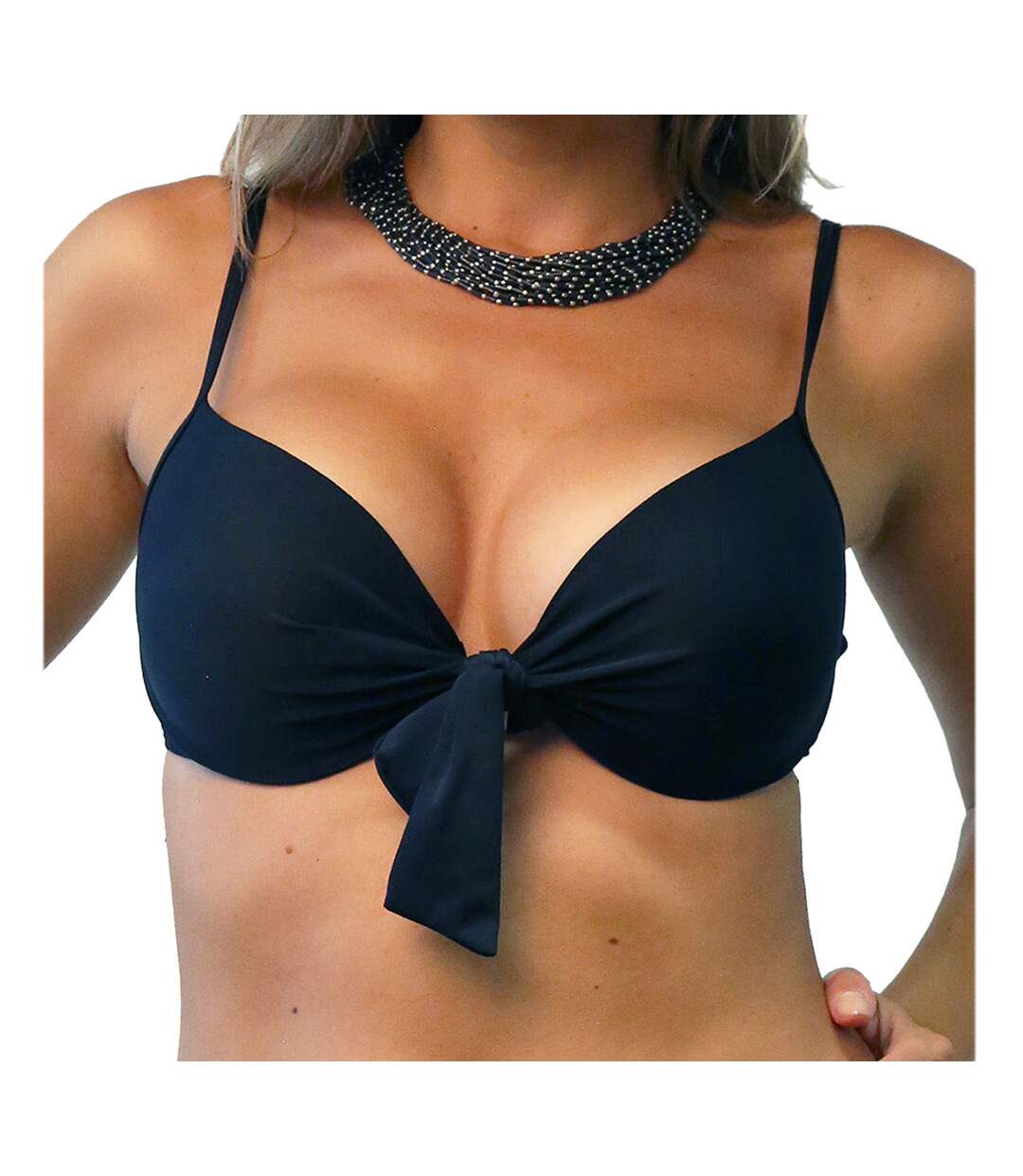 Haut de Bikini Noir Femme Sun Project Push Up