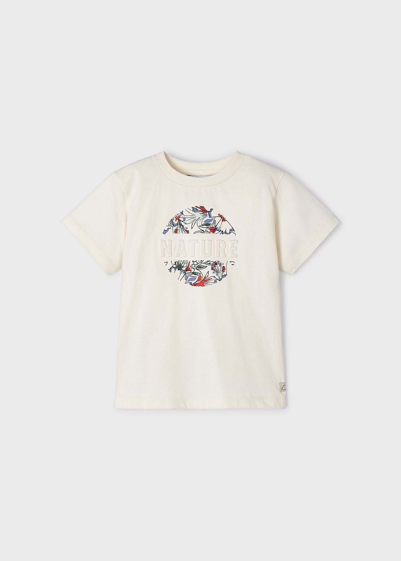 Camiseta Better Cotton com estampa botânica em relevo para meninos